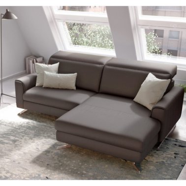 Современный диван с широкой оттоманкой ROM Fontane Velluti - Grey - 