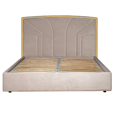 Кровать серый велюр (180х200) Garda Decor Lancy  - 