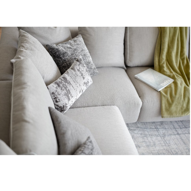Угловой диван с электрореклайнером серый ROM Romano Camino - Angora - 