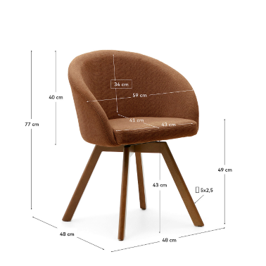 Стул повортный La Forma Marvin 181481 - 