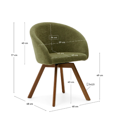 Стул повортный La Forma Marvin 181479 - 