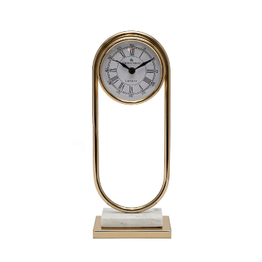 Настольные золотые часы c мраморным основанием Garda Decor 79MAL-5852-36 - 