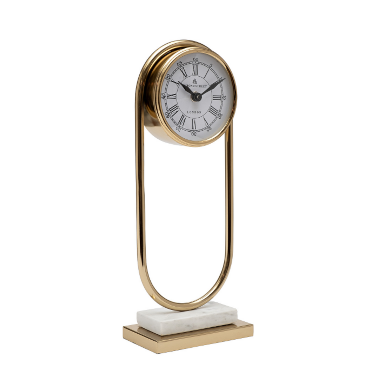 Настольные золотые часы c мраморным основанием Garda Decor 79MAL-5852-36 - 