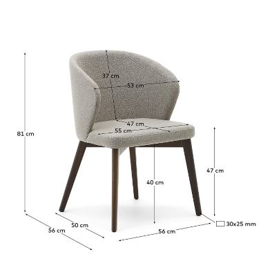 Стул из коричневой синели La Forma Darice 181596 - 