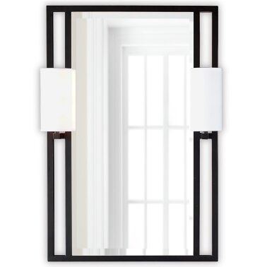 Черное зеркало с бра Duglas Louvre home - 