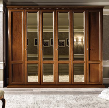 Шкаф 6-ти дверный с зеркалами Camelgroup Treviso ciliegio 143AR6.01CI/143AR0.02VE(4) - 
