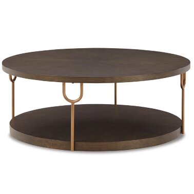 Круглый журнальный стол на колесиках ASHLEY T185-8 -