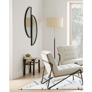Настенное черное зеркало Omaha от Louvre home - 