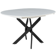 Стол обеденный круглый раскладной ESF 2303-1 WHITE/BLACK