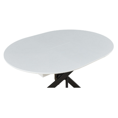 Стол обеденный круглый раскладной ESF 2303-1 WHITE/BLACK - 