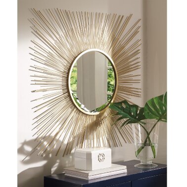 Большое зеркало солнце Solerno от Louvre home -