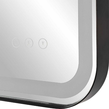 Зеркало для макияжа c подсветкой в черной раме UTTERMOST 09861 -