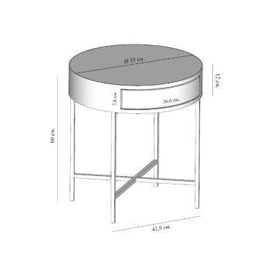 Прикроватная тумба бежевая Irene от Louvre home  - 