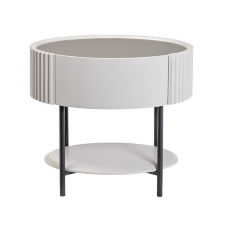 Тумба прикроватная овальная серо-бежевого цвета Scala GD