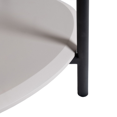 Тумба прикроватная овальная серо-бежевого цвета Scala GD - 