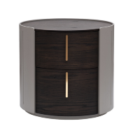 Тумба овальная с 2-мя ящиками темный шпон GD