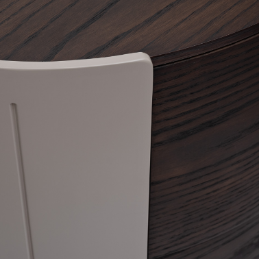 Тумба овальная с 2-мя ящиками темный шпон GD - 