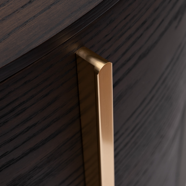 Тумба овальная с 2-мя ящиками темный шпон GD - 