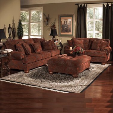Бордовый диван с подушками ASHLEY 32601-38 - 