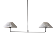 Чёрная люстра с белым абажуром Harriet от Louvre home