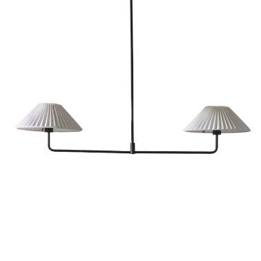 Чёрная люстра с белым абажуром Harriet от Louvre home - 