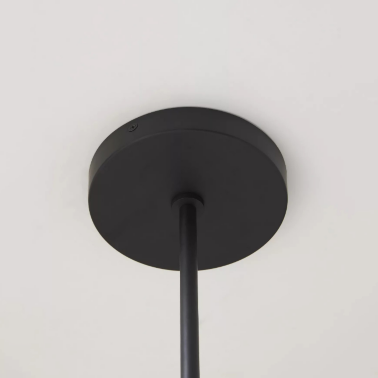 Чёрная люстра с белым абажуром Harriet от Louvre home - 