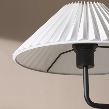 Чёрная люстра с белым абажуром Harriet от Louvre home - 