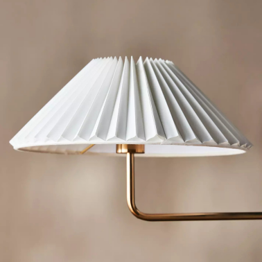 Золотая люстра с белым абажуром Harriet от Louvre home - 