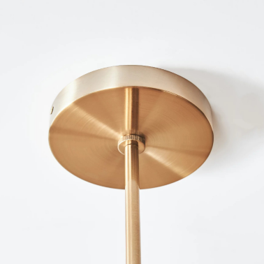 Золотая люстра с белым абажуром Harriet от Louvre home - 