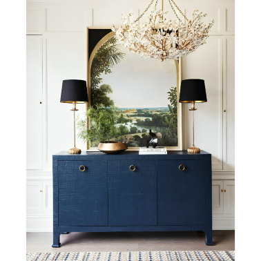 Настольная лампа с черным абажуром Grant от Louvre home  - 