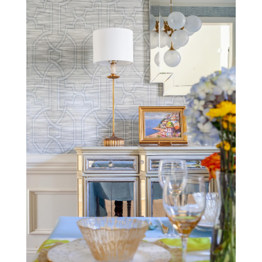 Настольная лампа с белым абажуром Grant от Louvre home - 