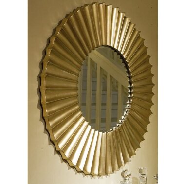 Зеркало в золотой ребристой раме Gardner от Louvre home - 