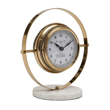 Настольные круглые часы с мраморным основанием Garda Decor 79MAL-5887-22 - 