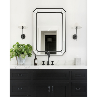 Зеркало в черной раме Louvre home Lennoks  - 