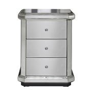 Зеркальная тумбочка прикроватная 3 ящика GD