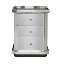 Зеркальная тумбочка прикроватная 3 ящика GD