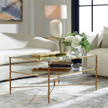 Журнальный стол Hugo с зеркальной столешницей -