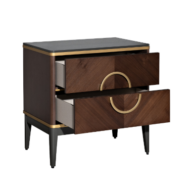 Тумбочка прикроватная темный шпон GD  - 