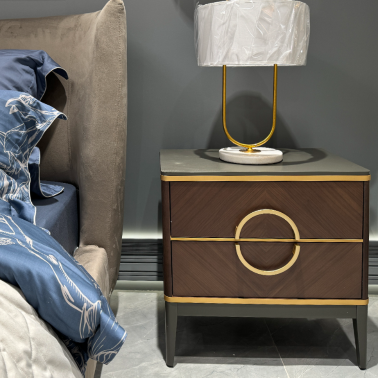 Тумбочка прикроватная темный шпон GD  - 