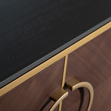 Тумба под ТВ темный шпон GD -