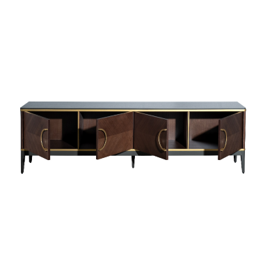 Тумба под ТВ темный шпон GD -