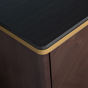 Тумба под ТВ темный шпон GD -