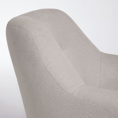 Кресло из серой ткани букле La Forma Candela 145946 - 