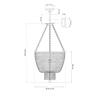 Люстра белая с золотом Bouvier Louvre home JJ10656-4D - 