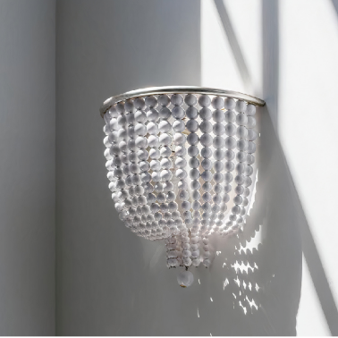 Серебряный настенный светильник Bouvier Louvre home JJ10986-1WB - 