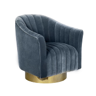 Кресло вращающееся голубого цвета Garda Decor