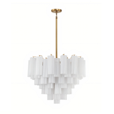 Люстра с белым стеклом Tolbot Louvre home LCH960924SWL - 