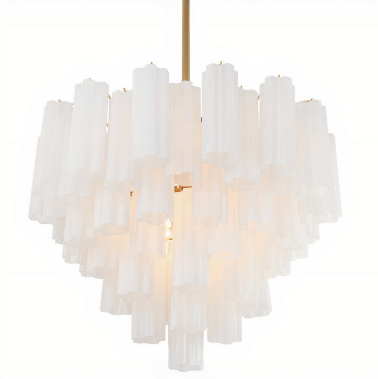 Люстра с белым стеклом Tolbot Louvre home LCH960924SWL - 