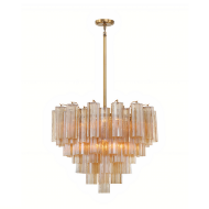 Люстра с янтарным стеклом Tolbot Louvre home LCH950924SWL